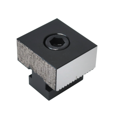 Tungsten carbide coated stop module for RM fixturing system.