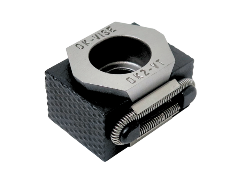 Serrated workholding clamp.